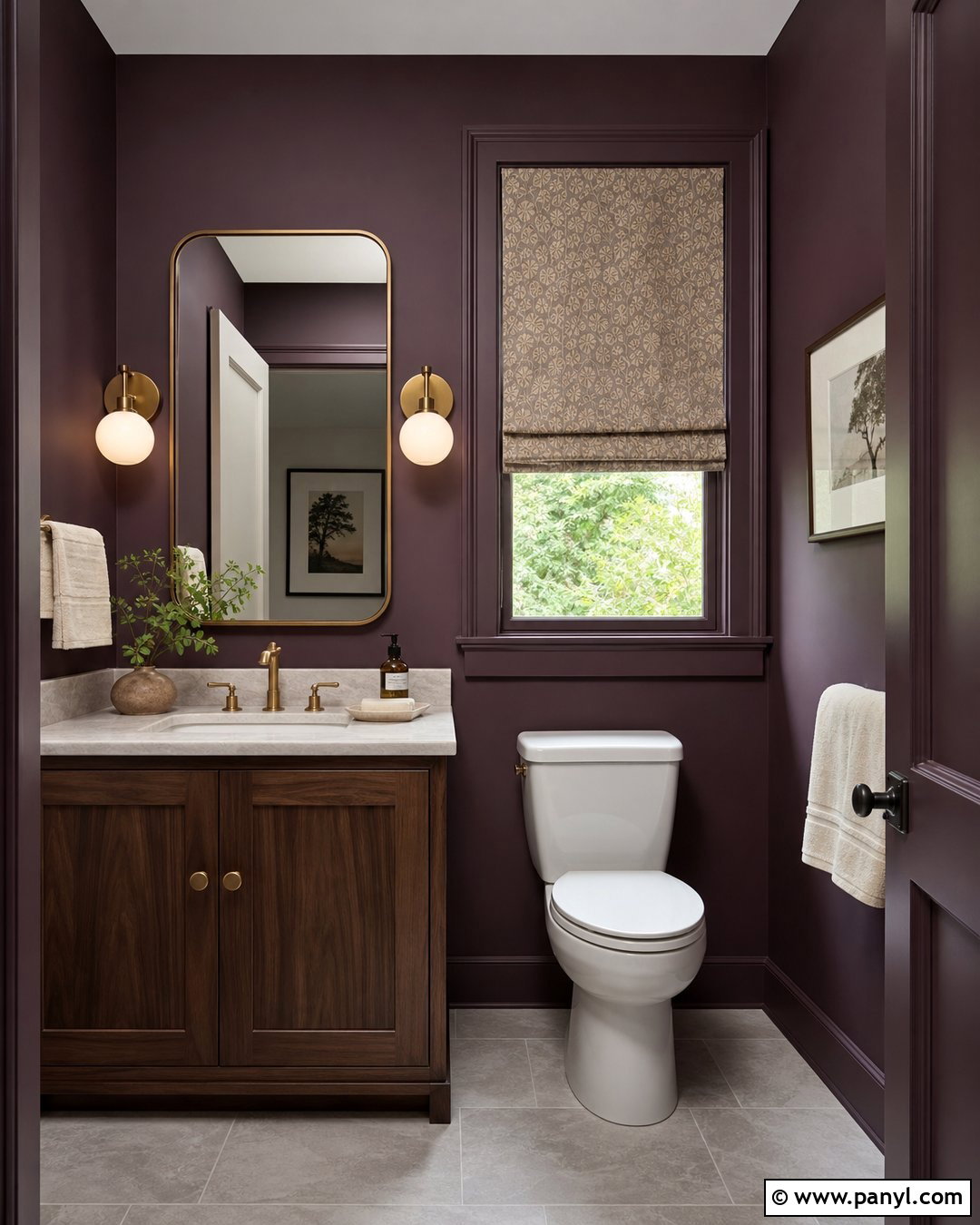 Plum Wall Color With Gray Floors - 30 wall color with gray floors