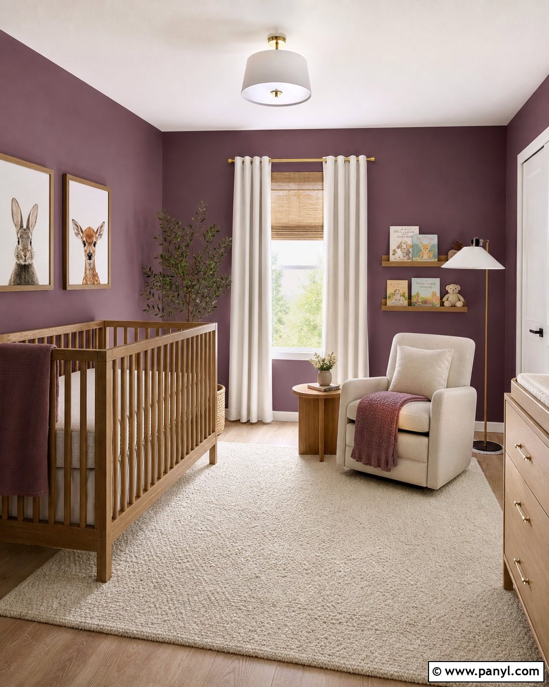 Plum Walls In A Nursery - 35 plum walls