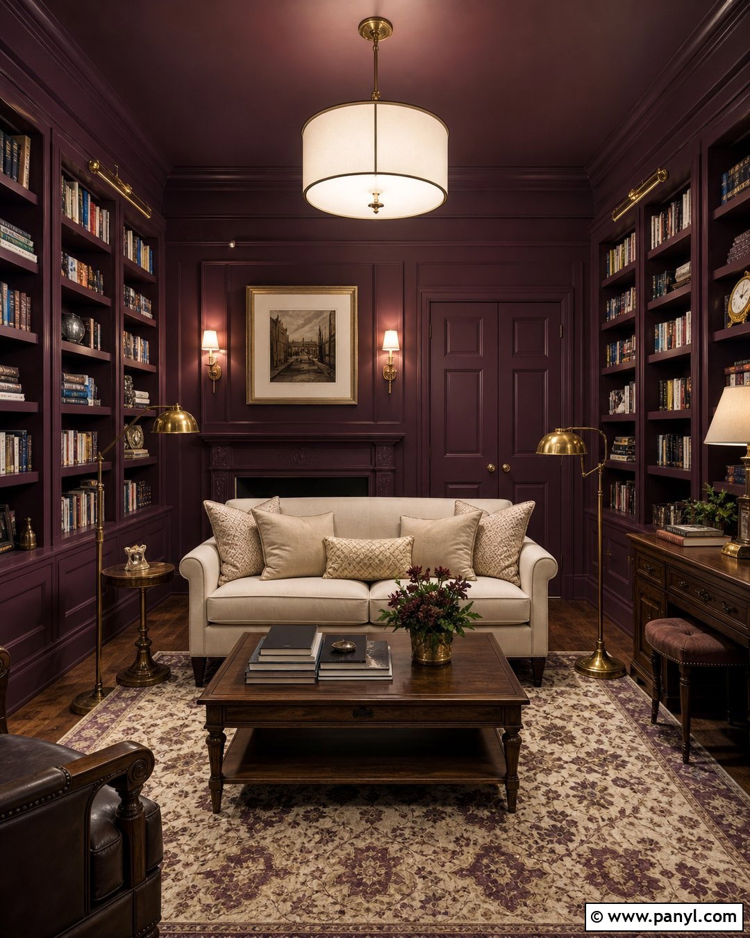 Plum Walls With Color Drenching - 35 plum walls