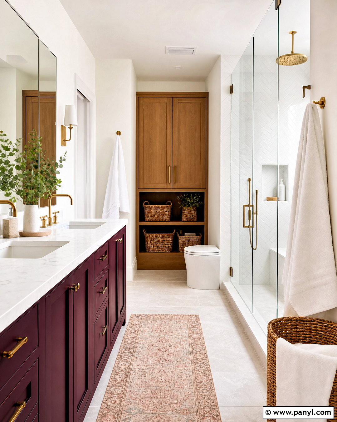 Plum White And Light Oak Palette - 20 plum color palette ideas