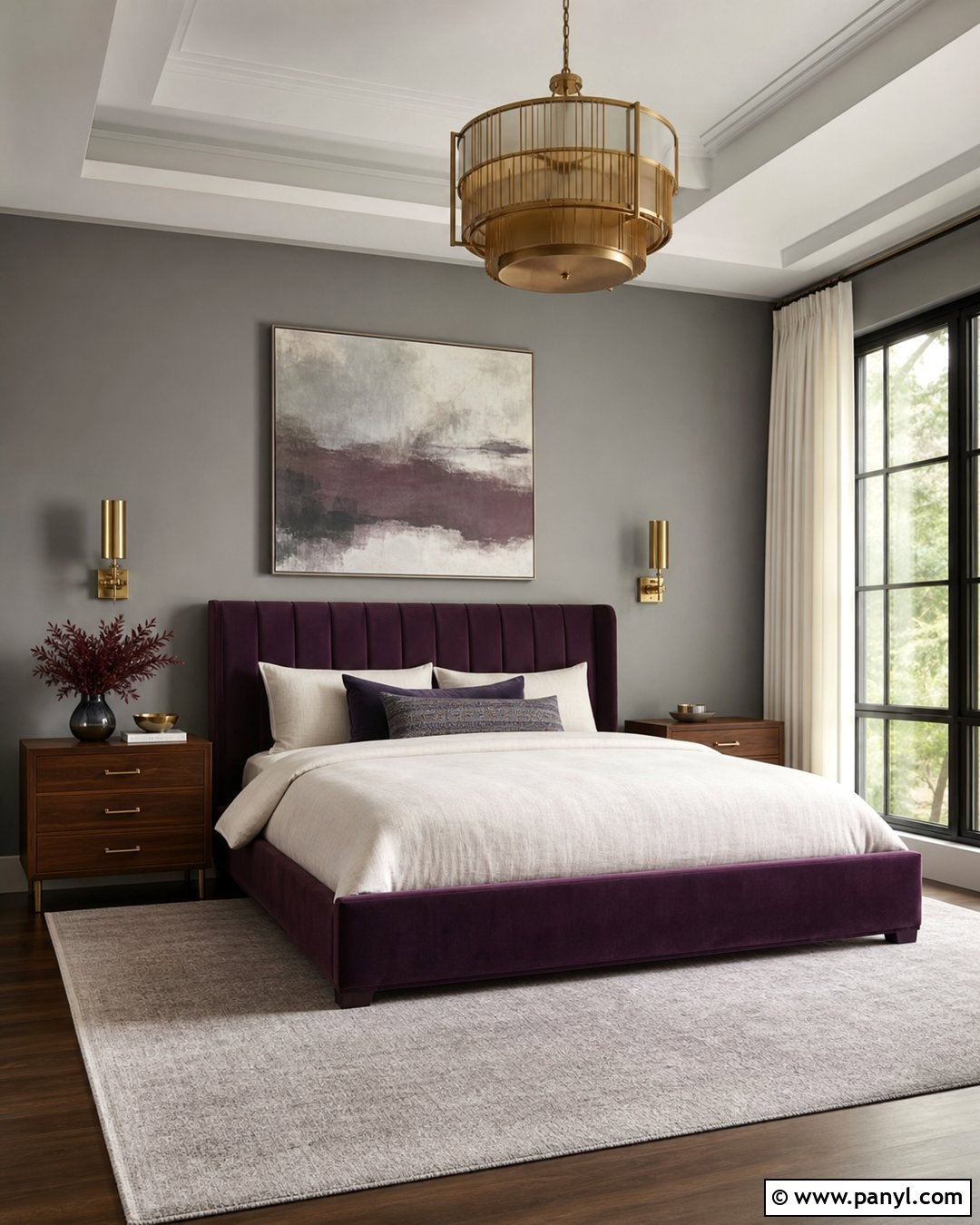 Plum With Gray Walls - 25 Colors That Go With Gray Walls