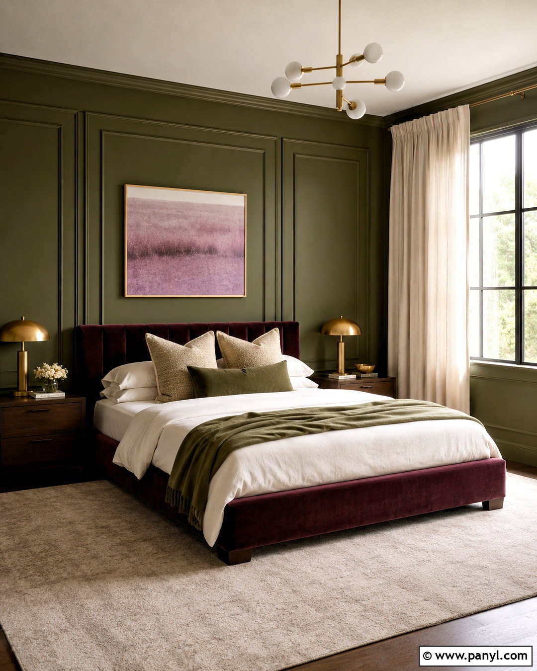 Plum With Olive Green Walls - 20 What Colours Go With Olive Green Walls