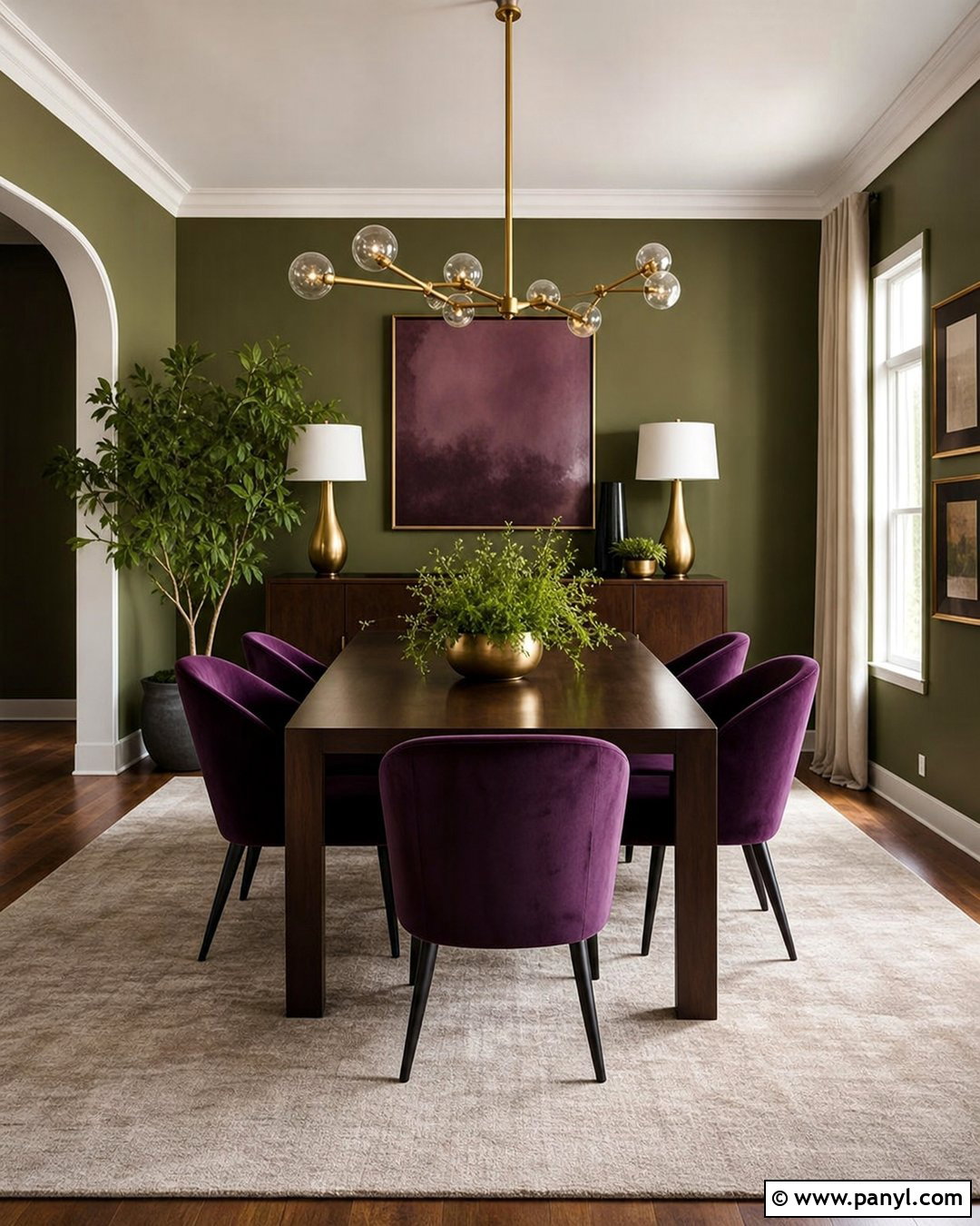 Plum With Olive Green Walls - 20 Colors That Go With Olive Green Walls