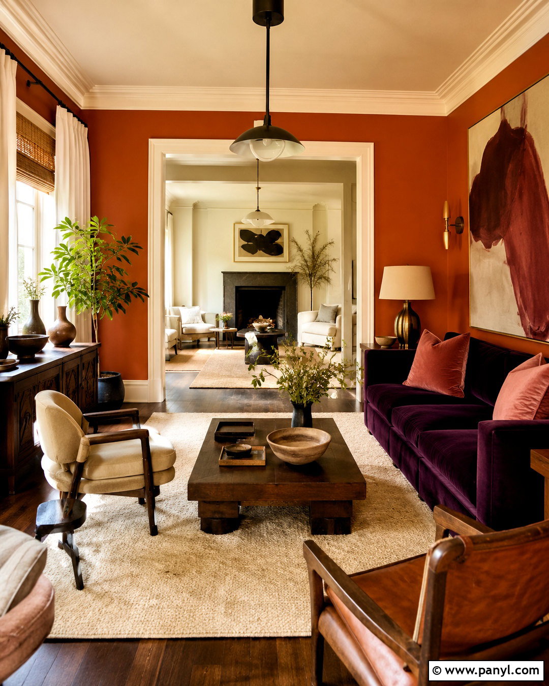 Plum With Orange Walls - 20 What Colors Go With Orange Walls