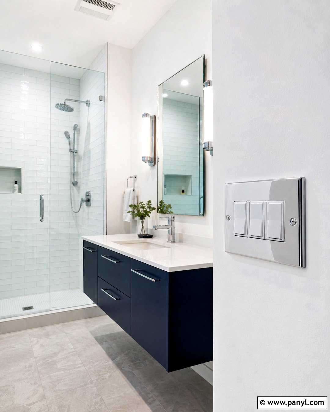 Polished Chrome Switch Plates On White Walls - 20 What Color Switch Plates For White Walls