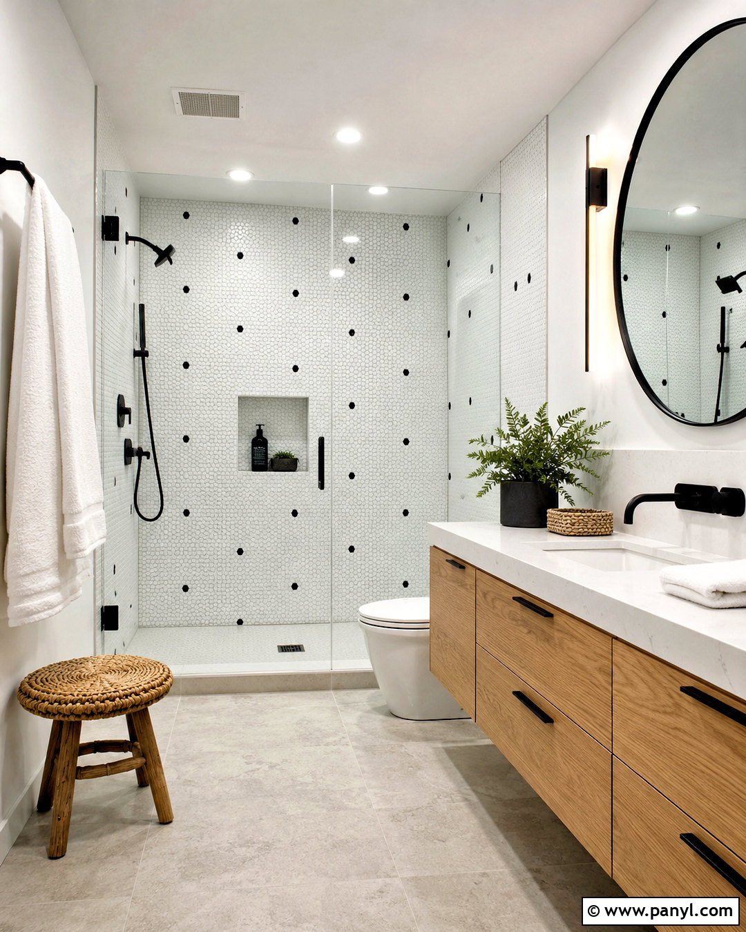 Polka Dot Bathroom - 20 polka dot room ideas
