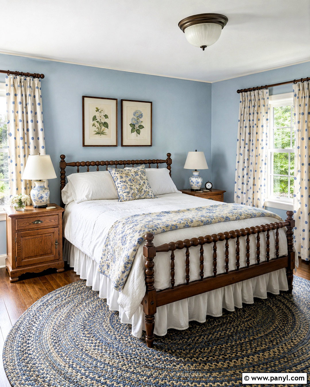 Polka Dot Curtains In A Cottage Bedroom - 20 polka dot pattern design ideas
