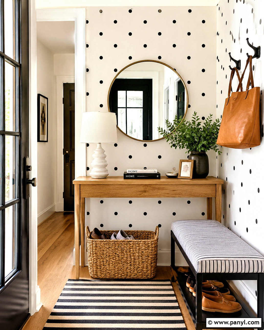 Polka Dot Entryway Wall - 40 polka dot walls