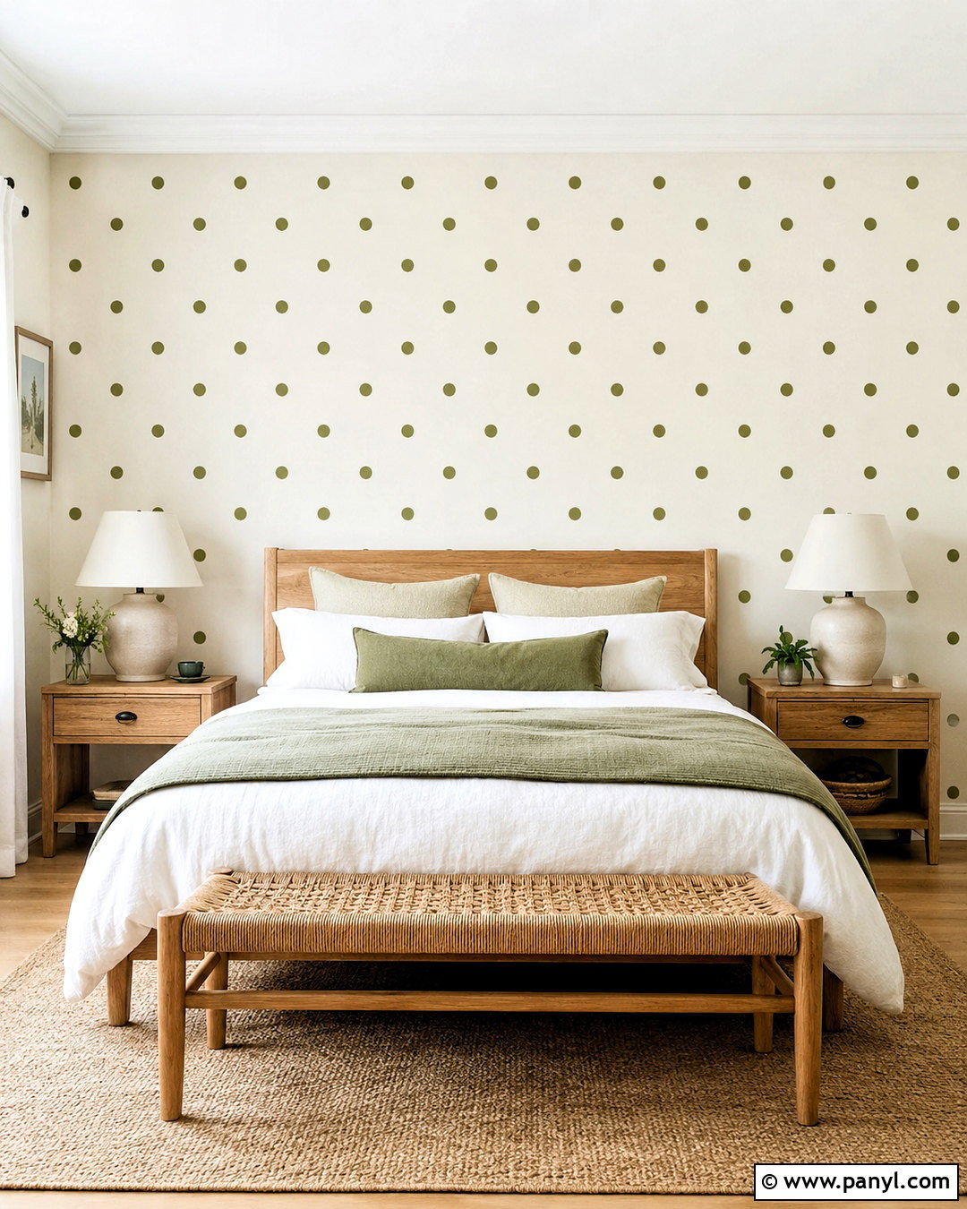 Polka Dot Guest Bedroom Wall - 40 polka dot walls