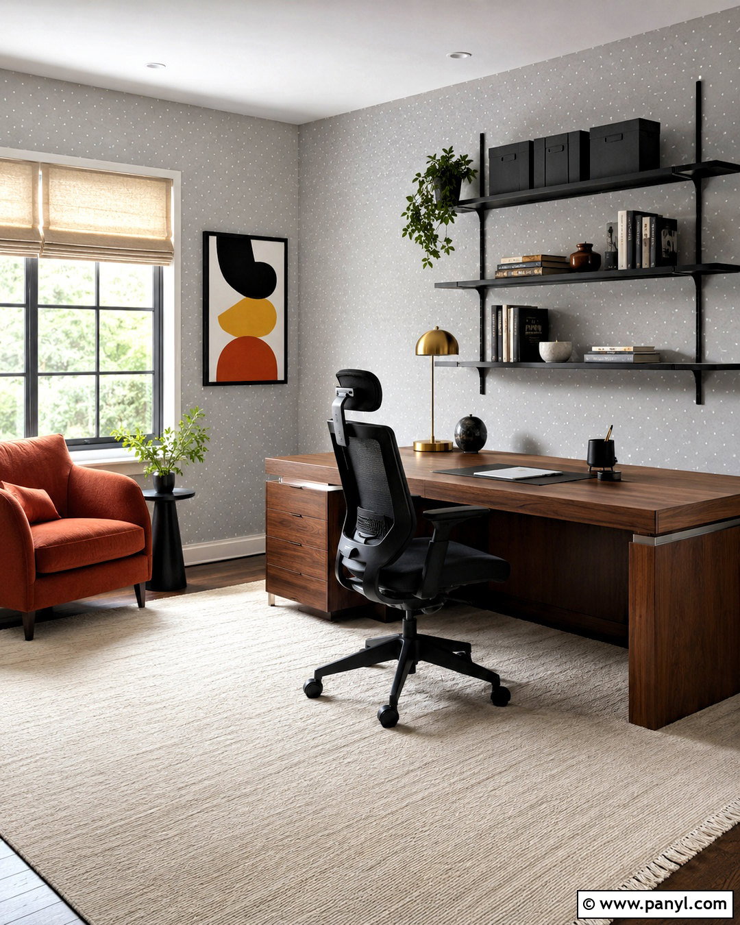 Polka Dot Home Office - 20 polka dot room ideas