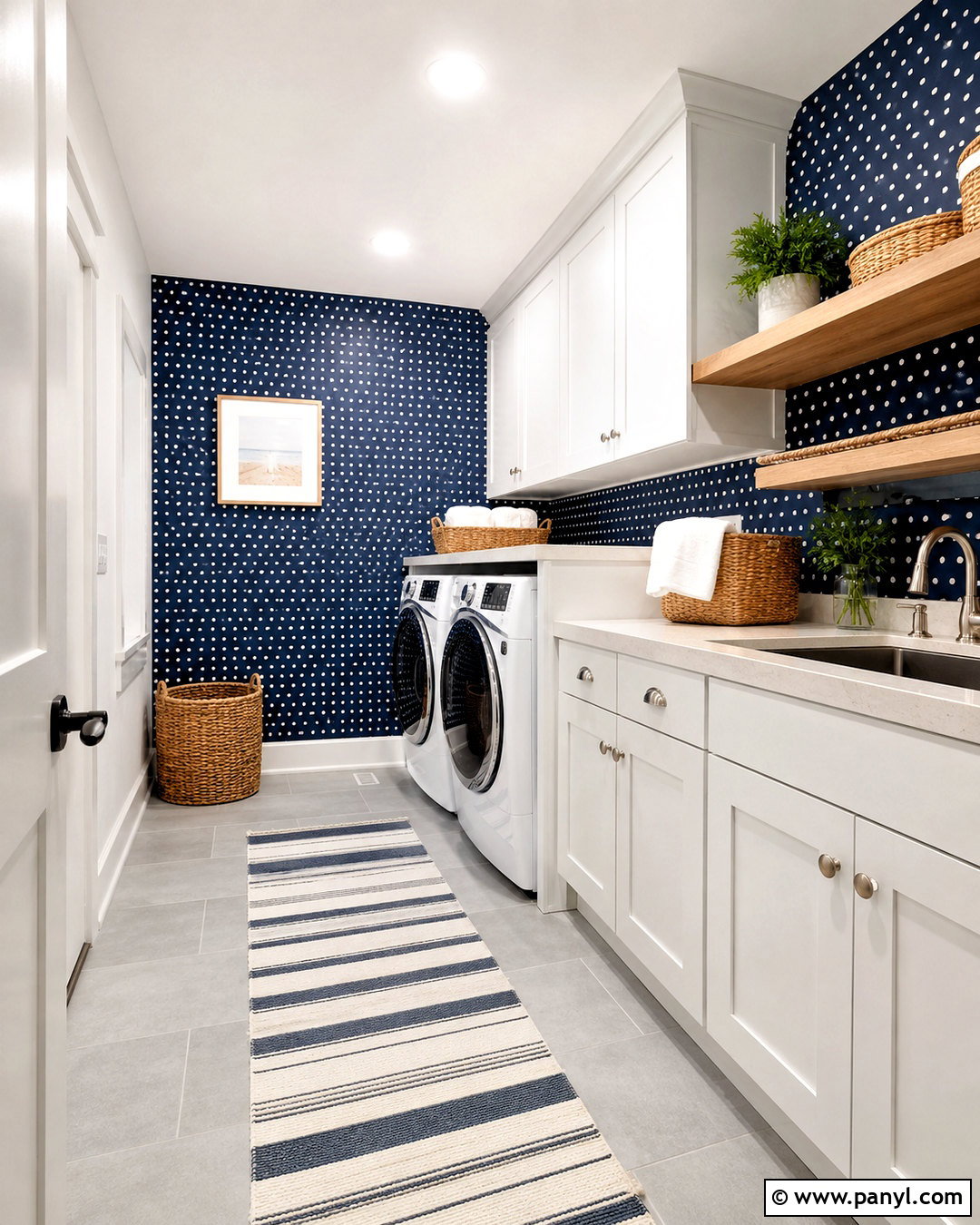 Polka Dot Laundry Room - 20 polka dot room ideas