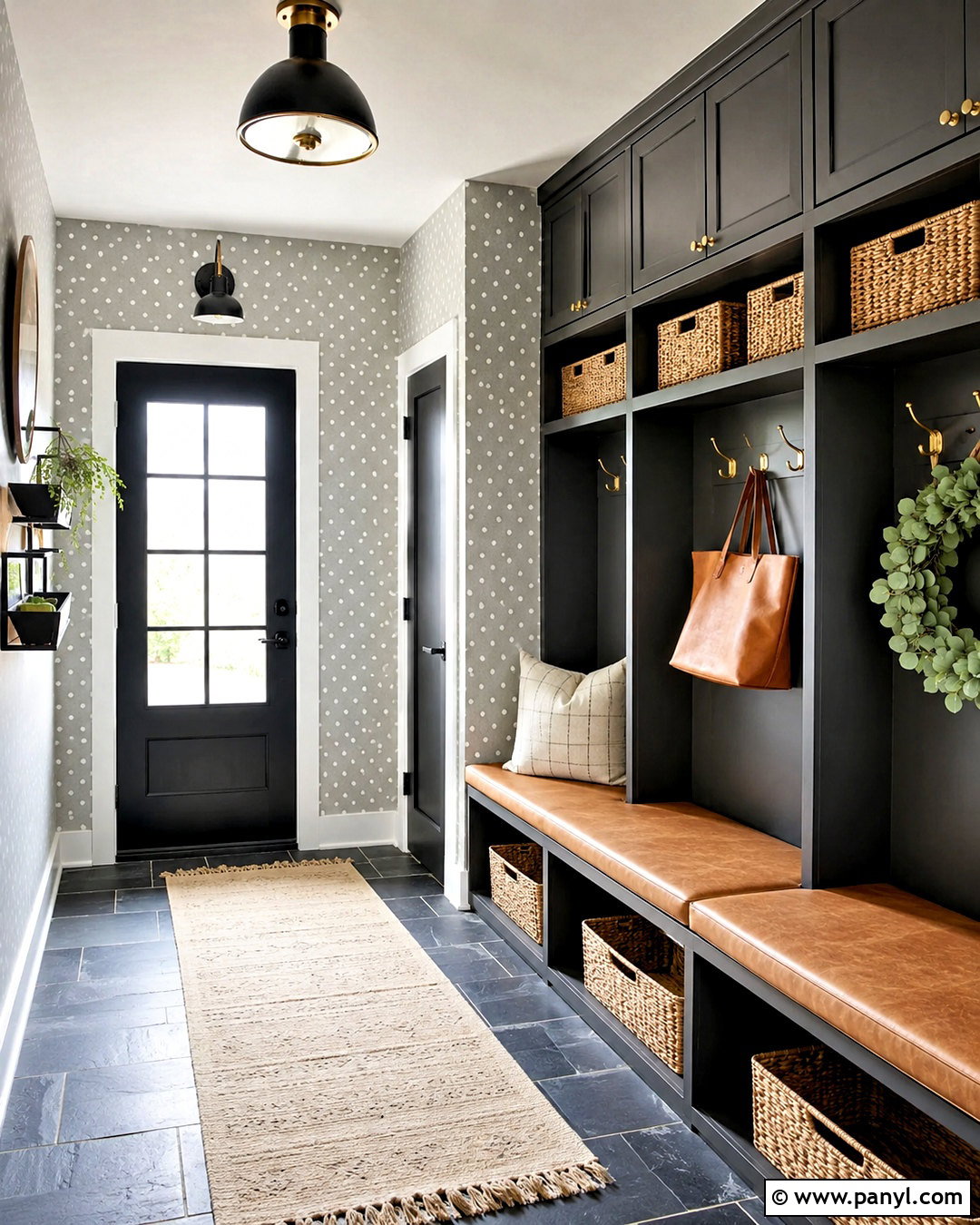 Polka Dot Mudroom - 20 polka dot design ideas