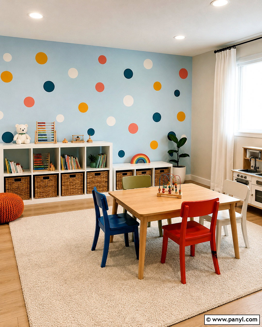 Polka Dot Pattern Wall Painting - 20 pattern wall painting ideas