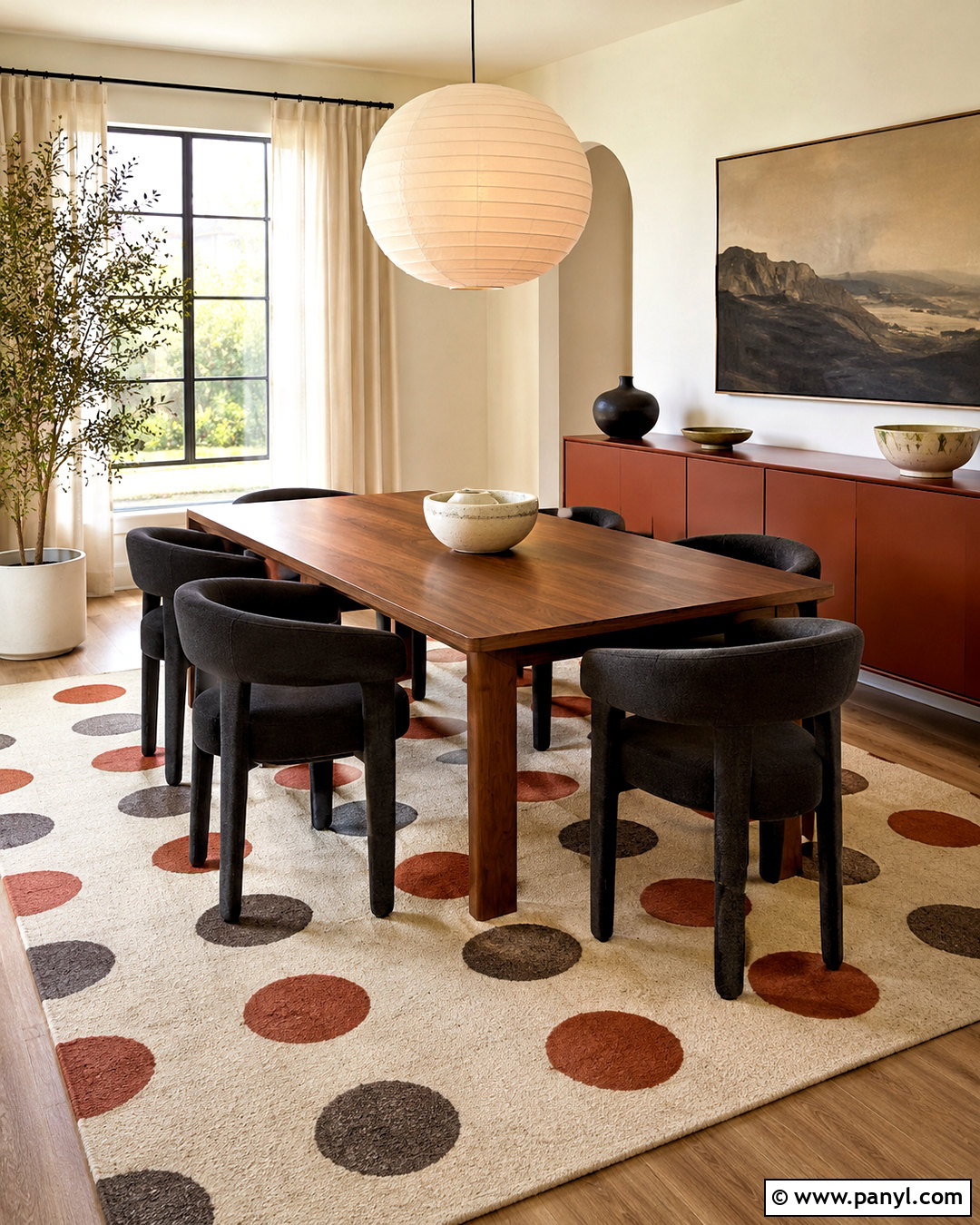 Polka Dot Rug Dining Room - 20 polka dot pattern design ideas