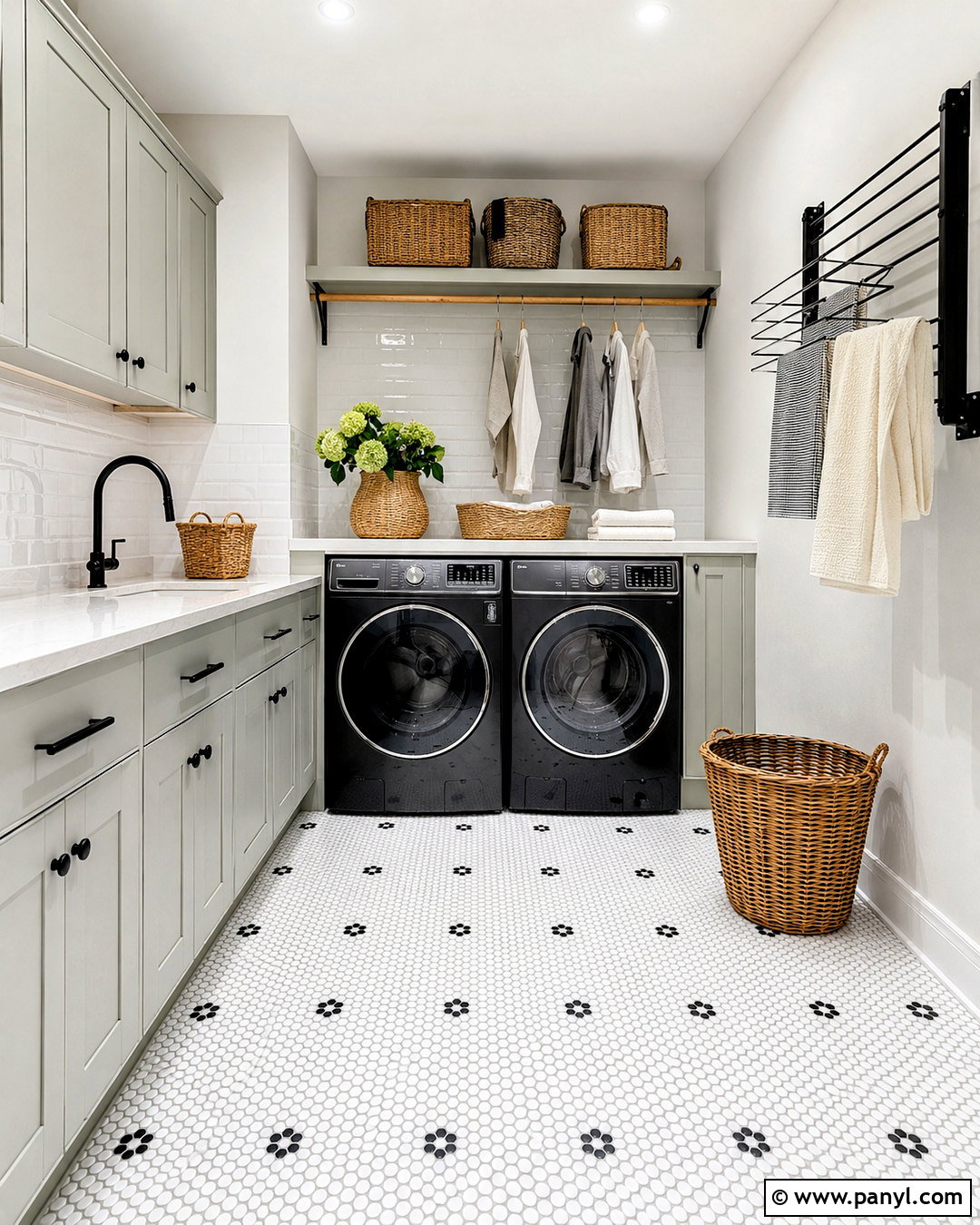 Polka Dot Tile Laundry Room - 20 polka dot pattern design ideas