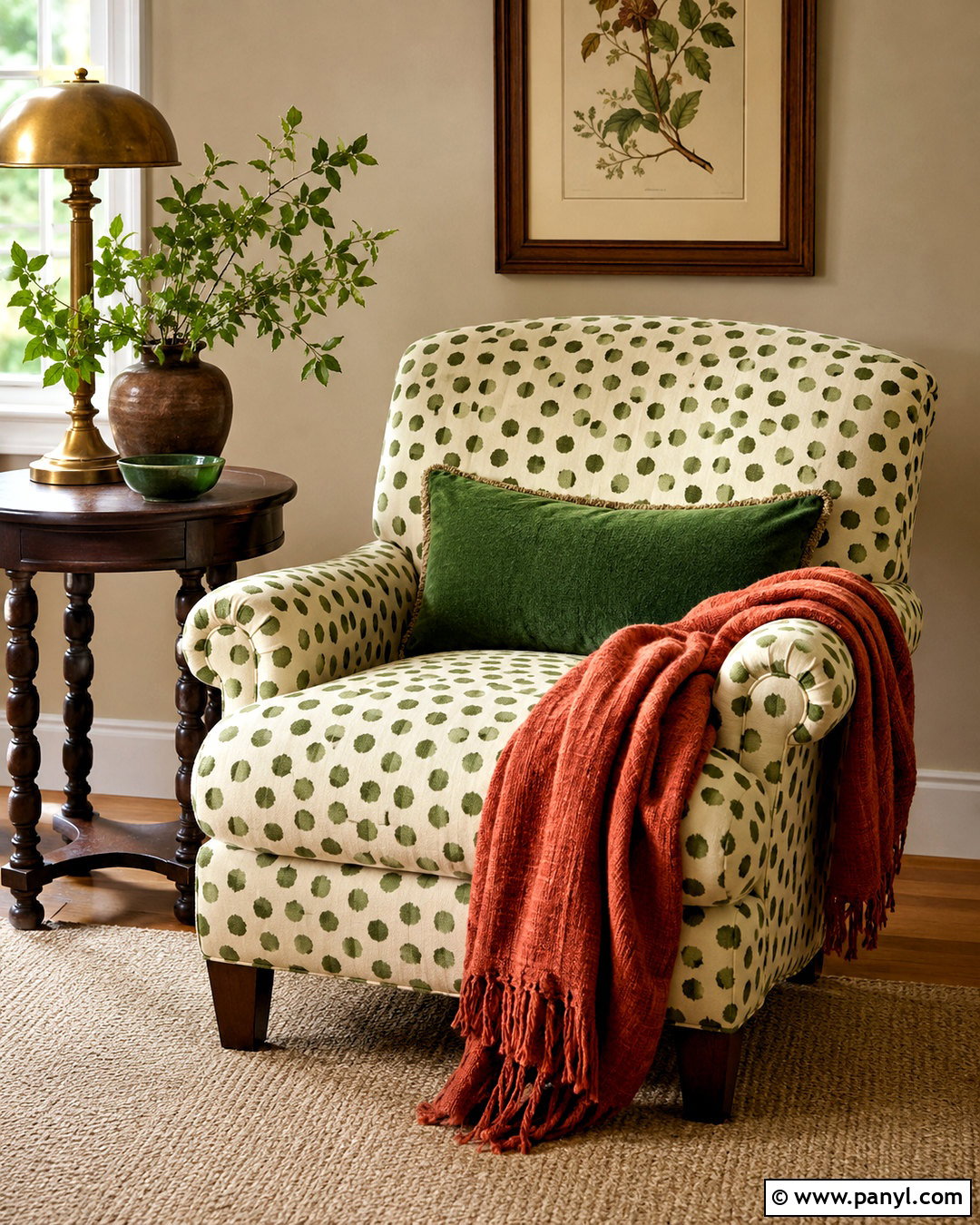 Polka Dot Upholstered Chair - 20 polka dot pattern design ideas