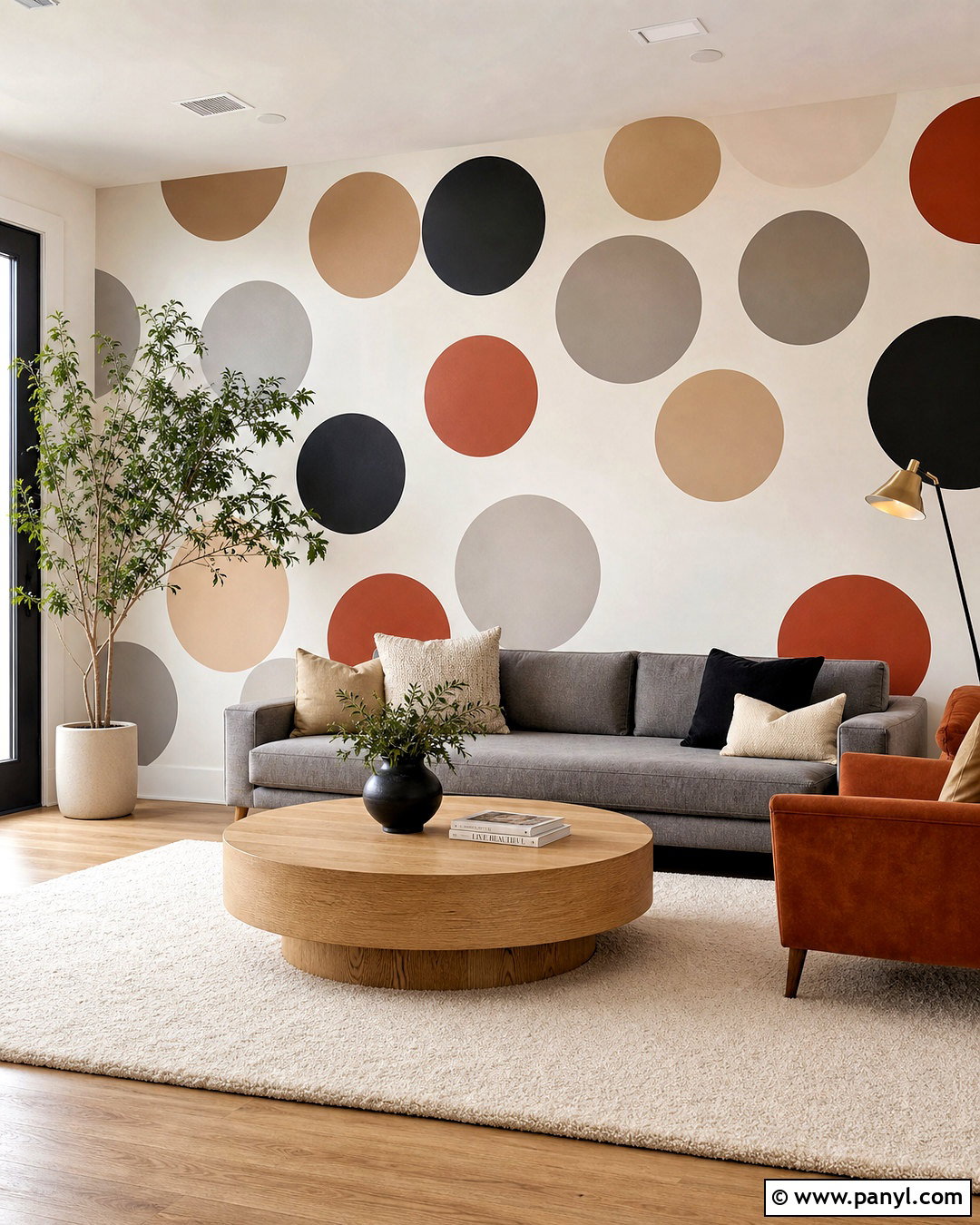 Polka Dot Wall Paint Pattern - 20 wall paint patterns living room ideas