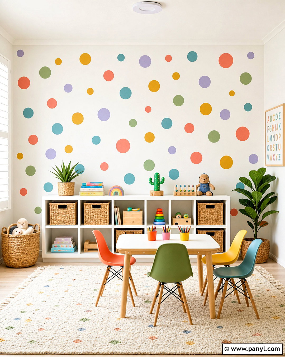 Polka Dot Wall Painting - 20 fun wall painting ideas