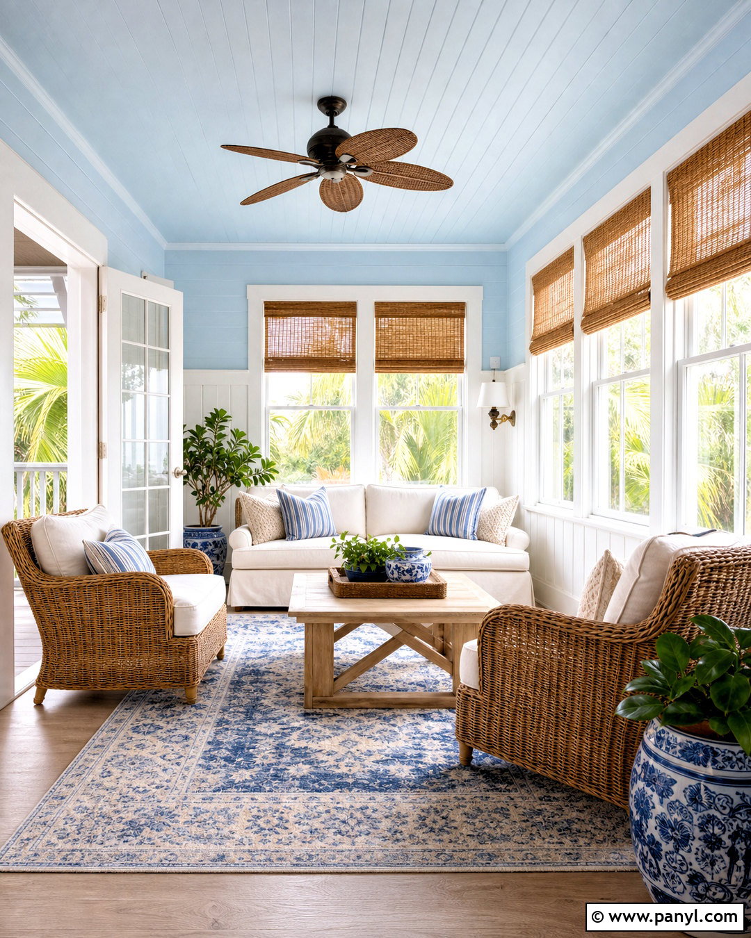 Porch Ceiling Baby Blue Sunroom - 20 baby blue paint colors