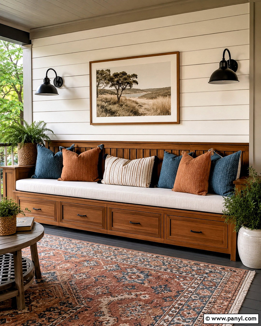 Porch Wall With Built-In Bench - 20 porch wall design ideas