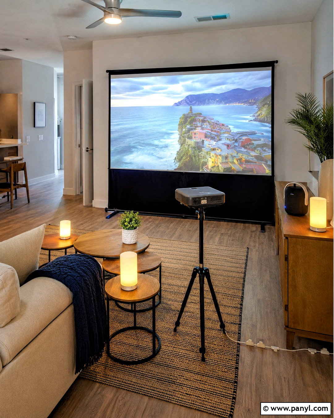 Portable Projector Apartment Setup - 20 projector setup ideas