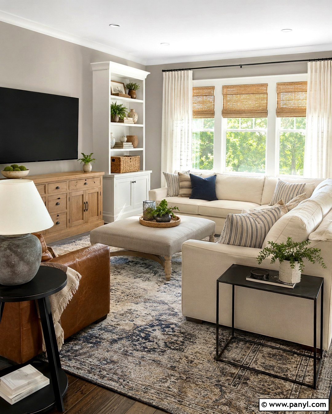 Pottery Barn Agreeable Gray Family Room - 20 Pottery Barn Wall Colors