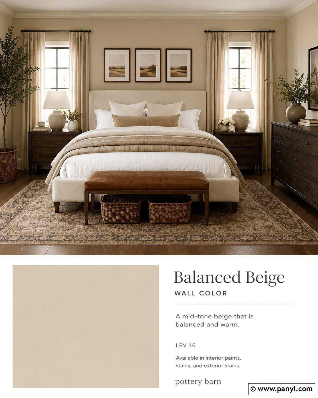Pottery Barn Balanced Beige Bedroom - 20 Pottery Barn Wall Colors