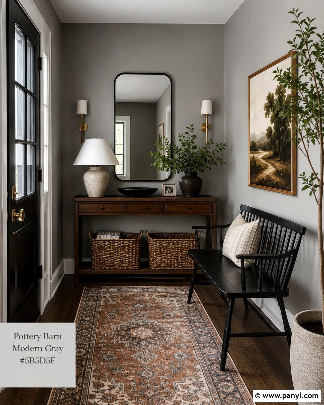 Pottery Barn Modern Gray Entryway - 20 Pottery Barn Wall Colors