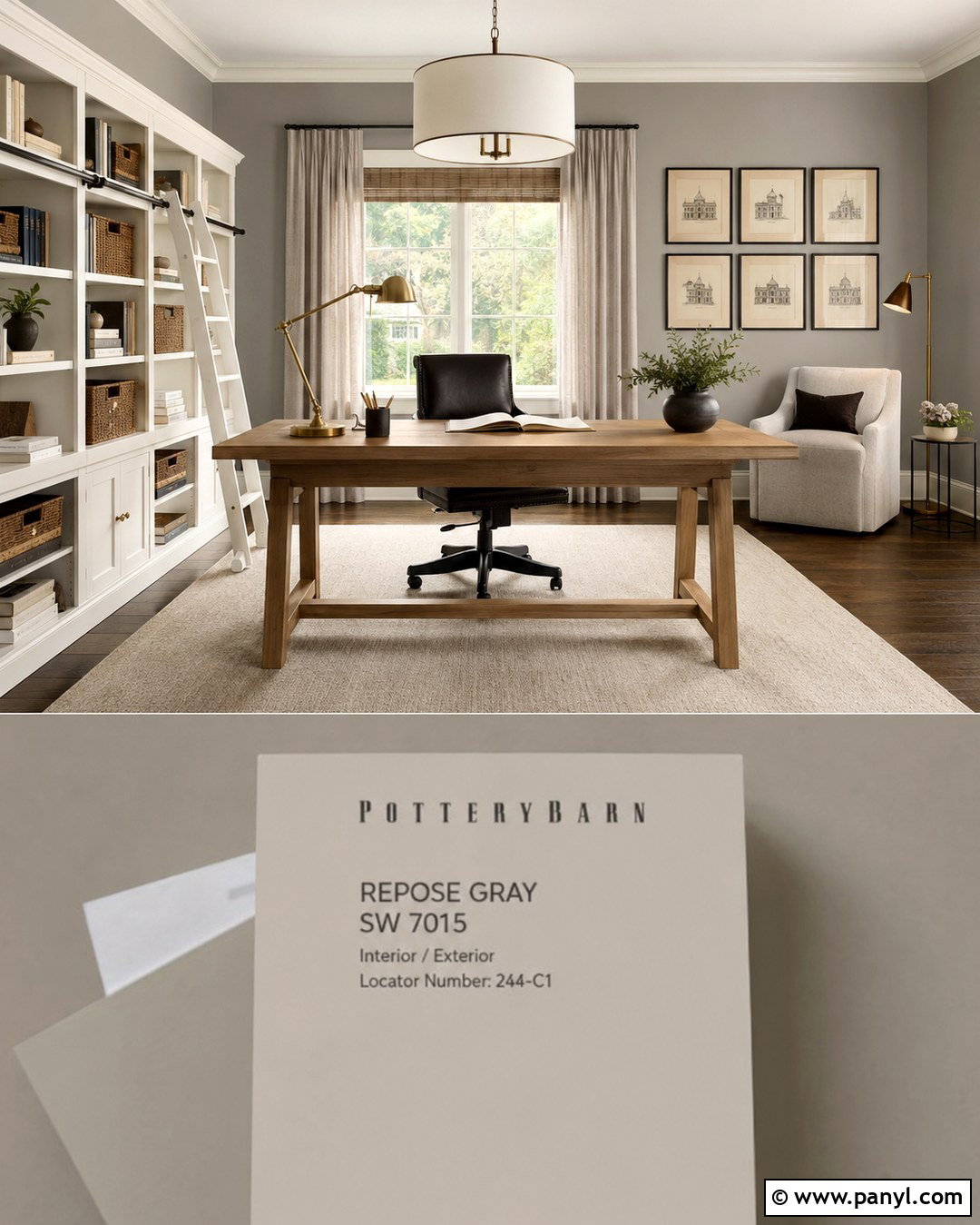 Pottery Barn Repose Gray Home Office - 20 Pottery Barn Wall Colors