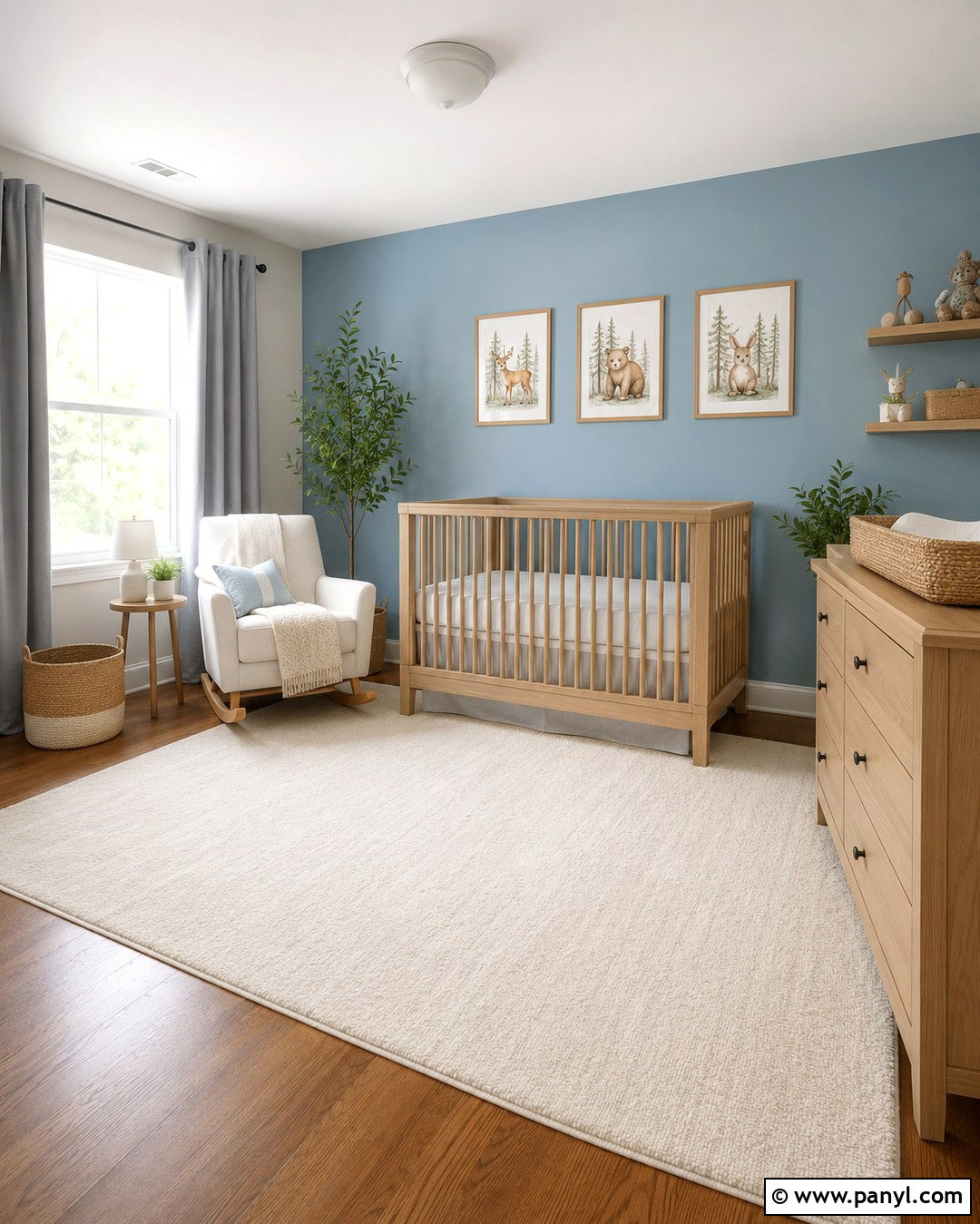Powder Blue Accent Wall Nursery - 20 Powder Blue Accent Wall Ideas