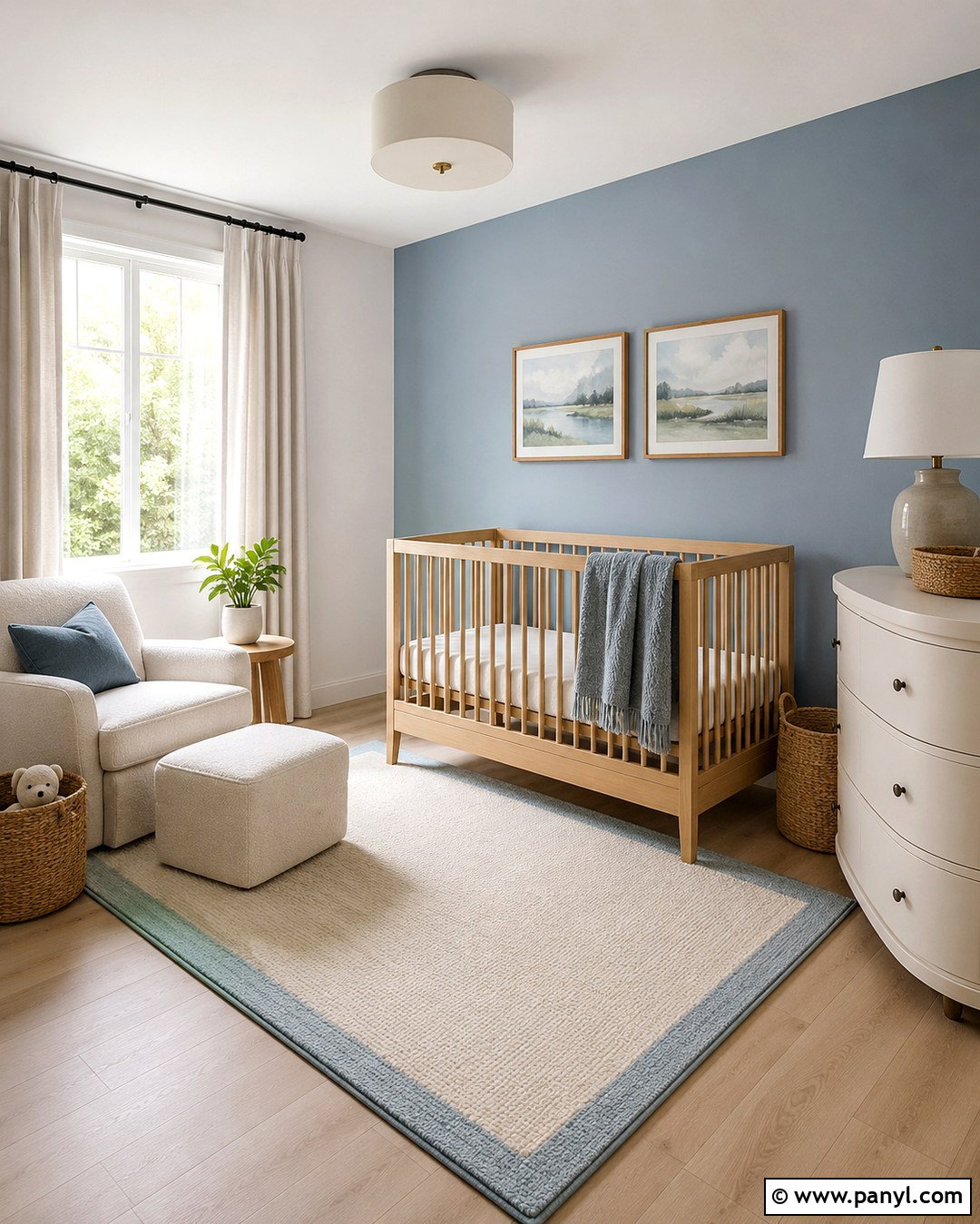 Powder Blue Accent Wall Nursery - 20 Blue Accent Wall Nursery Baby Boy Ideas