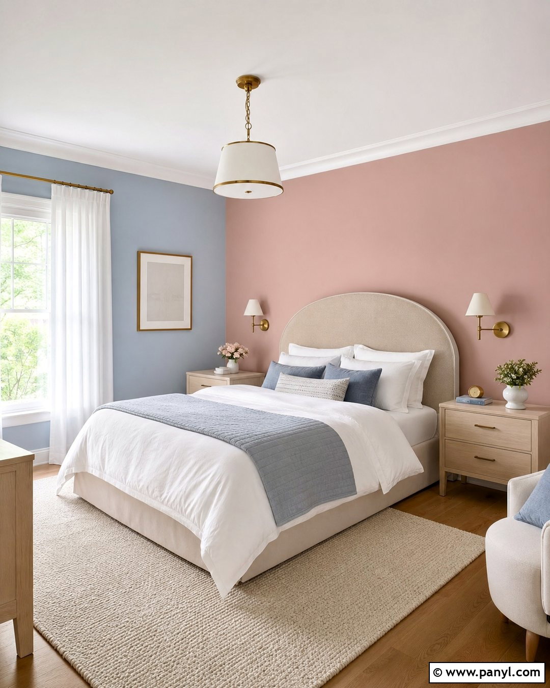Powder Blue And Ballet Pink Walls - 20 Pink And Blue Wall Colors