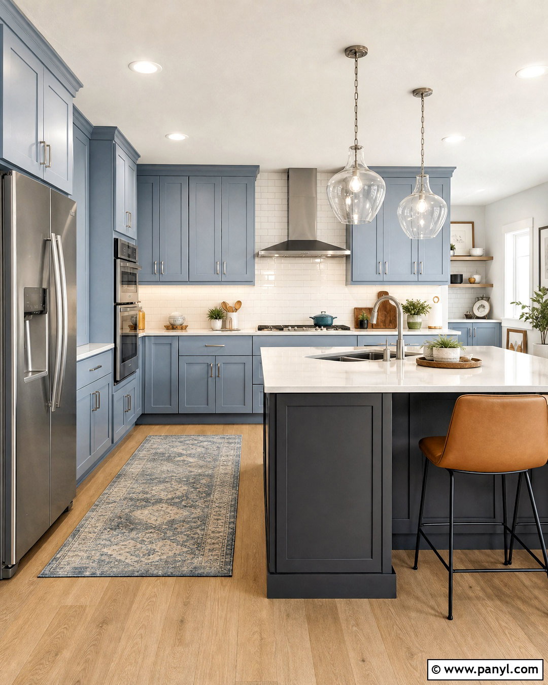 Powder Blue And Charcoal Grey Kitchen - 20 grey and blue kitchen ideas