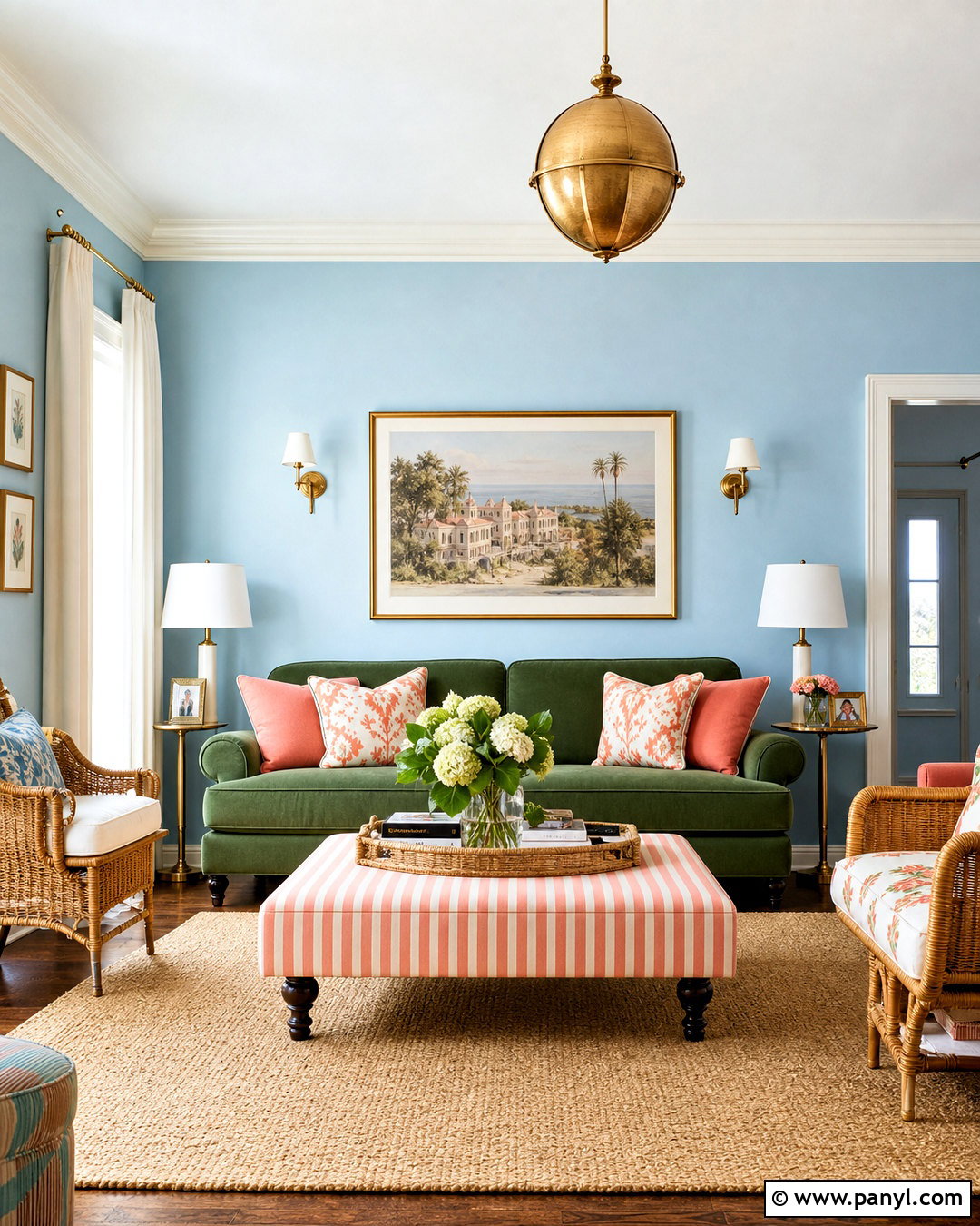 Powder Blue And Coral Living Room Paint - 20 living room paint ideas color schemes