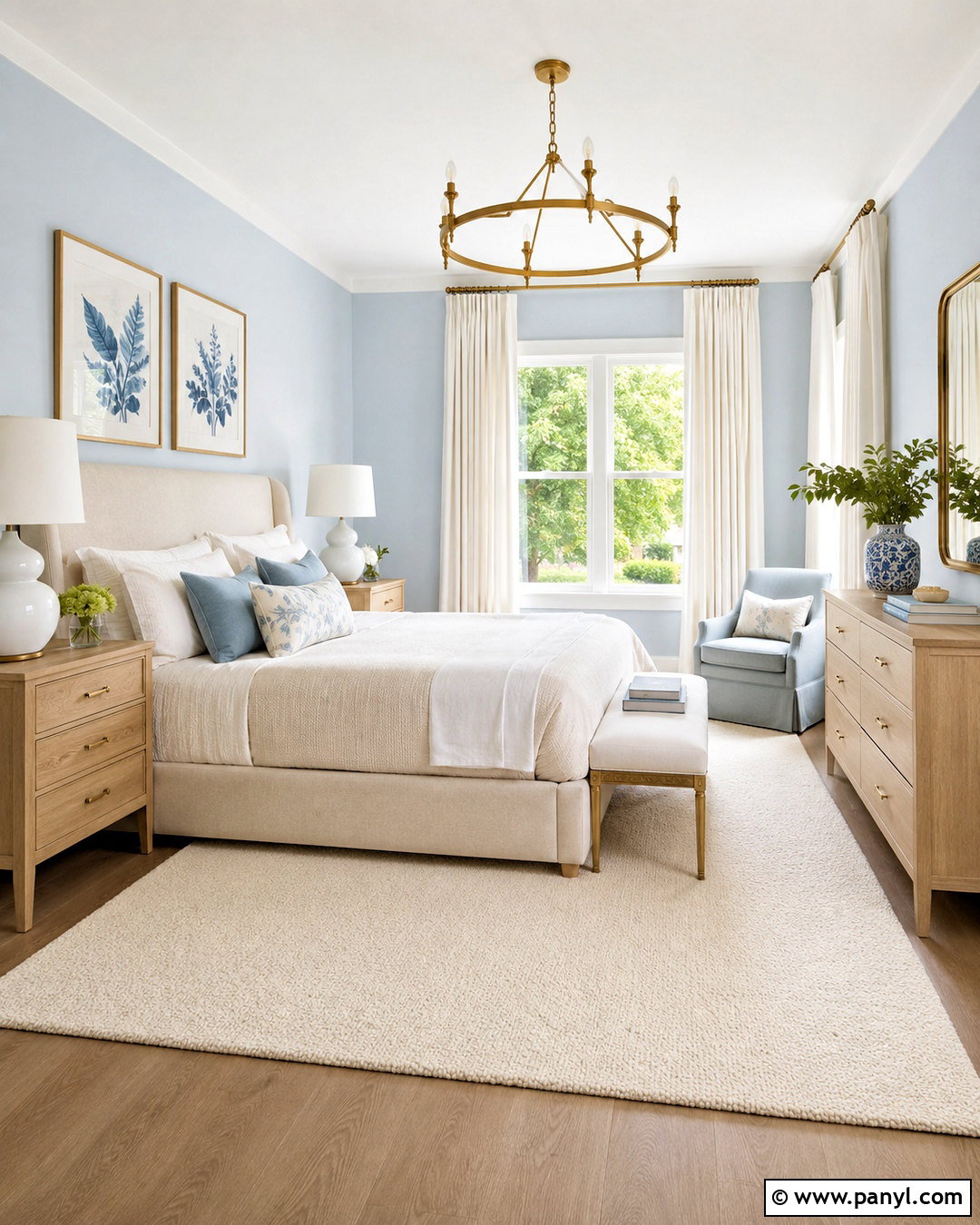 Powder Blue And Cream Bedroom - 20 blue bedroom color schemes