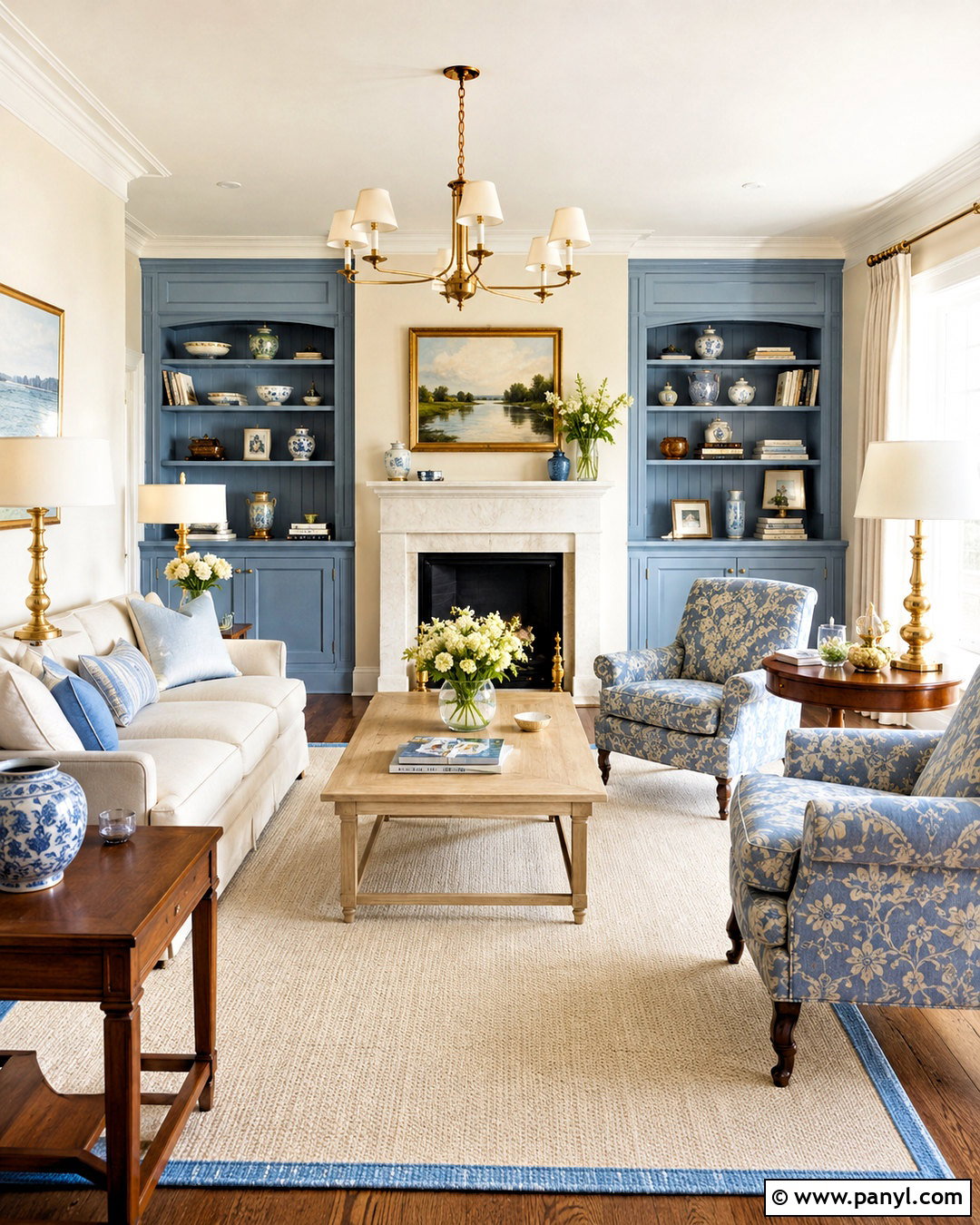 Powder Blue And Cream Living Room - 35 wall color combinations living rooms