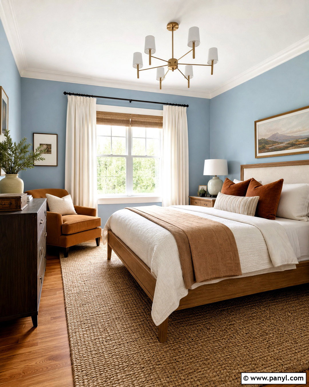 Powder Blue And Warm Brown Interior Paint Scheme - 20 interior paint colors schemes