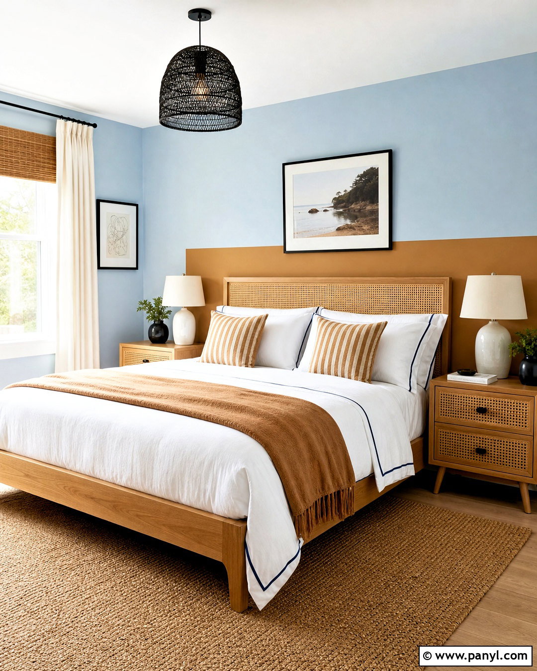Powder Blue And Warm Tan Bedroom Walls - 20 bedroom wall colour combination ideas