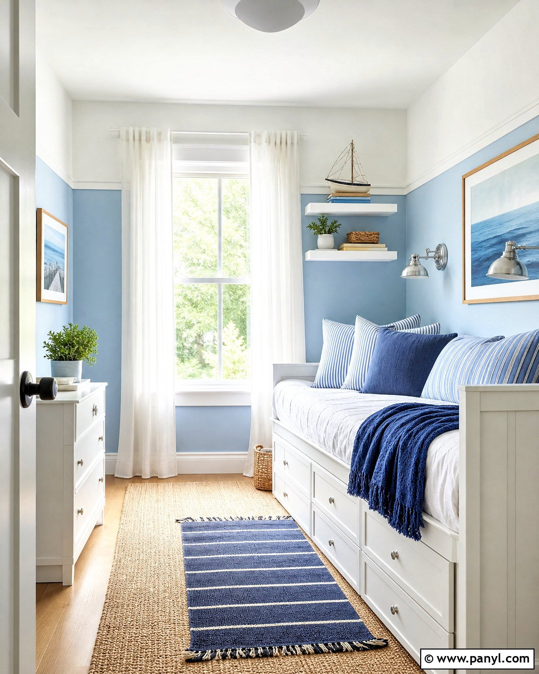 Powder Blue And White Small Bedroom - 20 small bedroom colour ideas