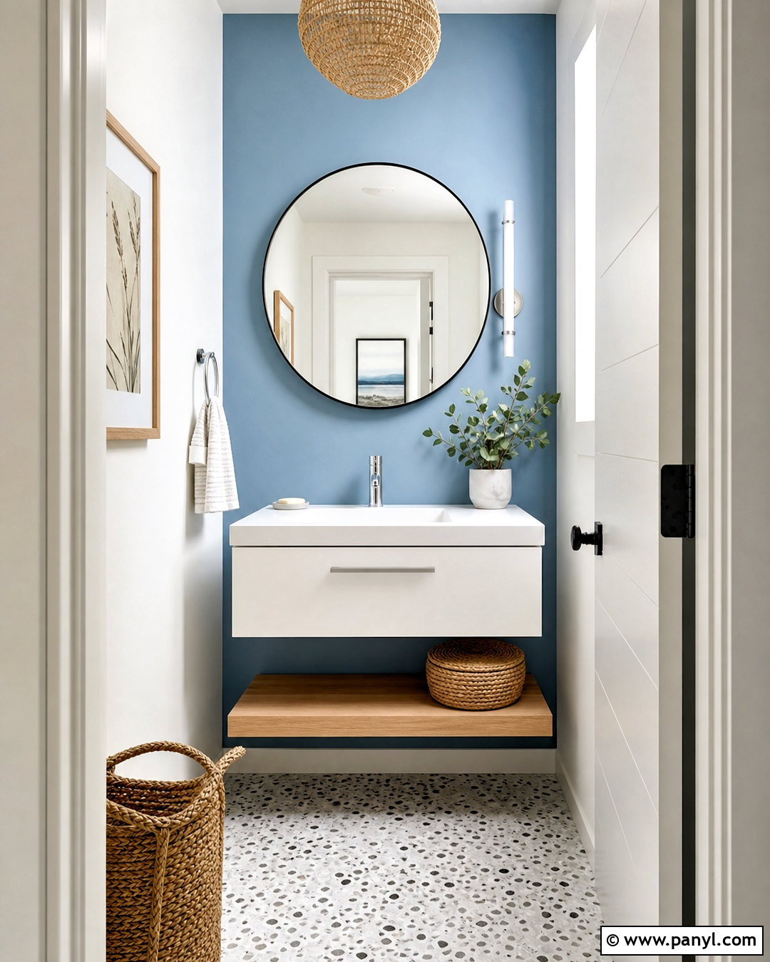 Powder Blue Bathroom Accent Wall - 20 blue accent wall bathroom ideas