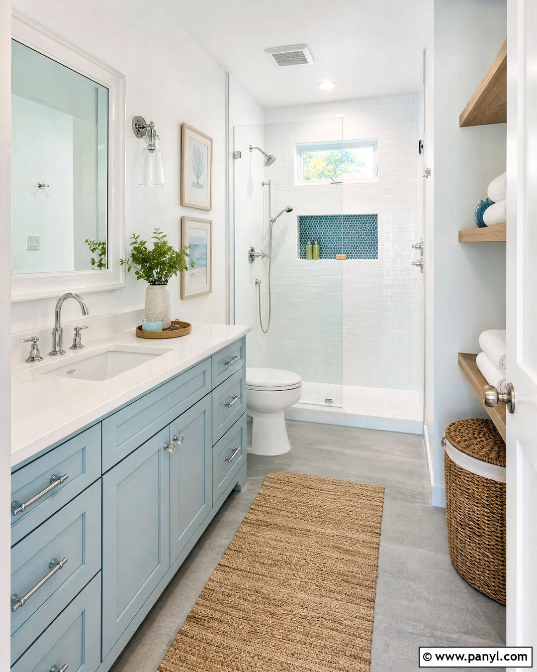 Powder Blue Bathroom Cabinets - 20 bathroom cabinet color ideas