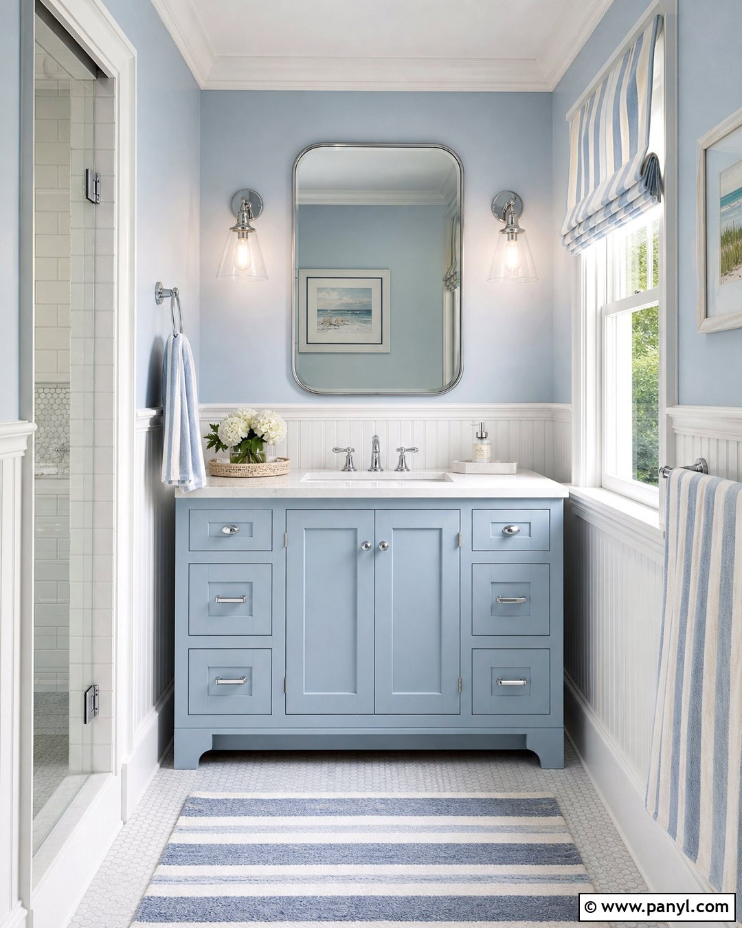 Powder Blue Bathroom Vanity - 35 painted bathroom vanity colors