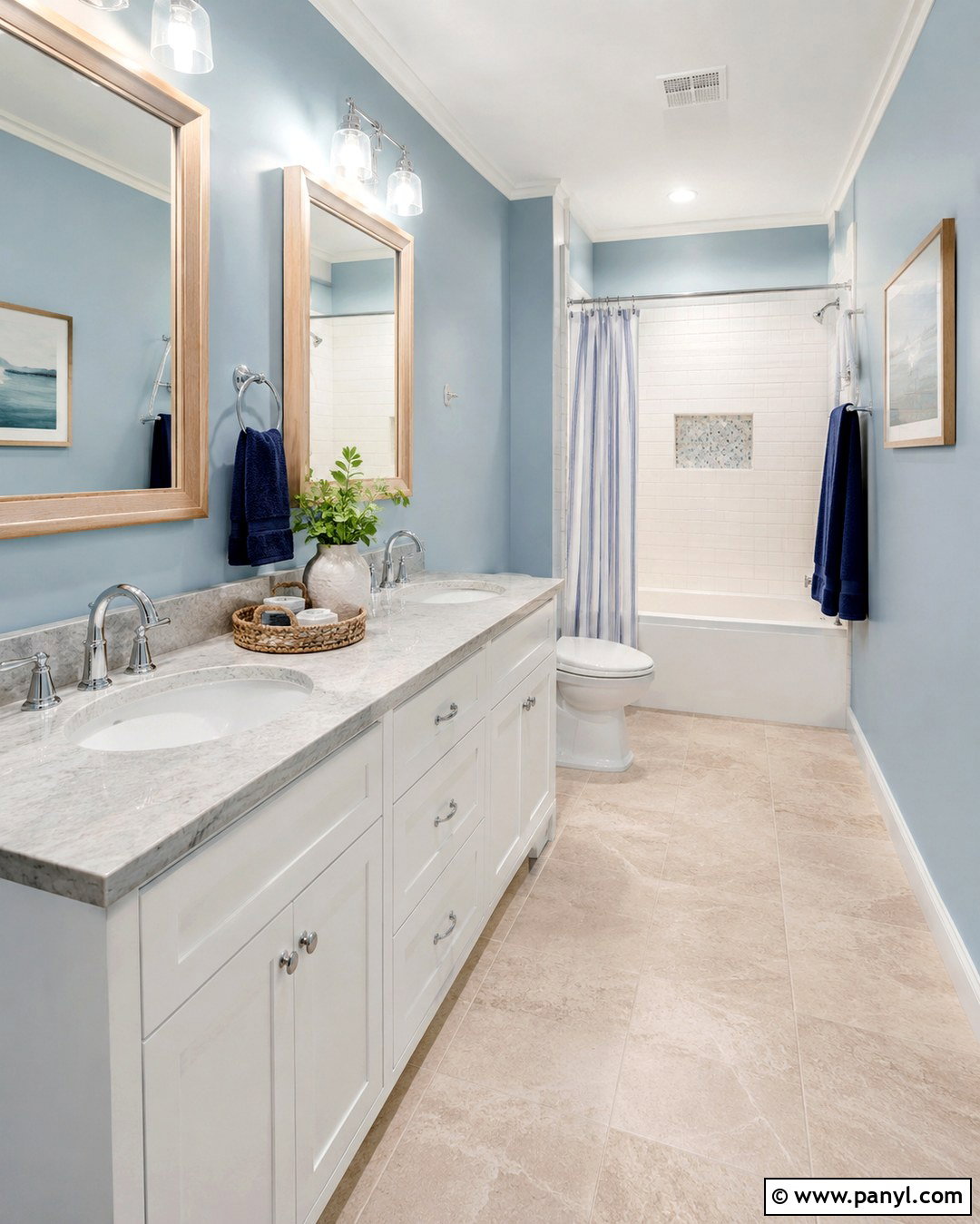 Powder Blue Bathroom Walls - 20 Fun Bathroom Wall Colors