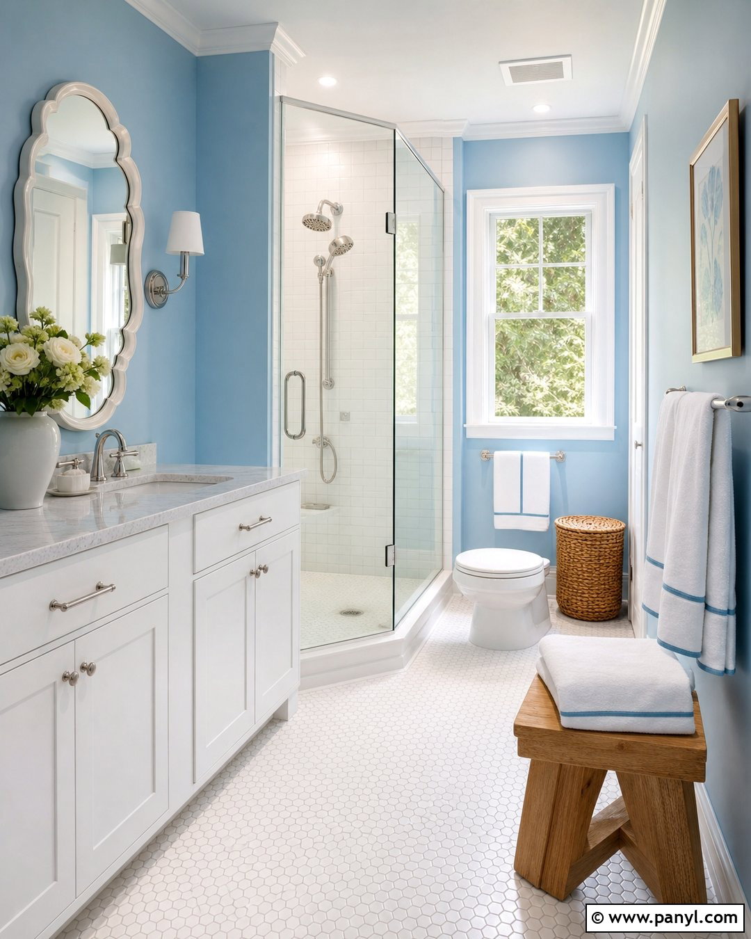 Powder Blue Bathroom Walls - 35 Blue Bathroom Walls