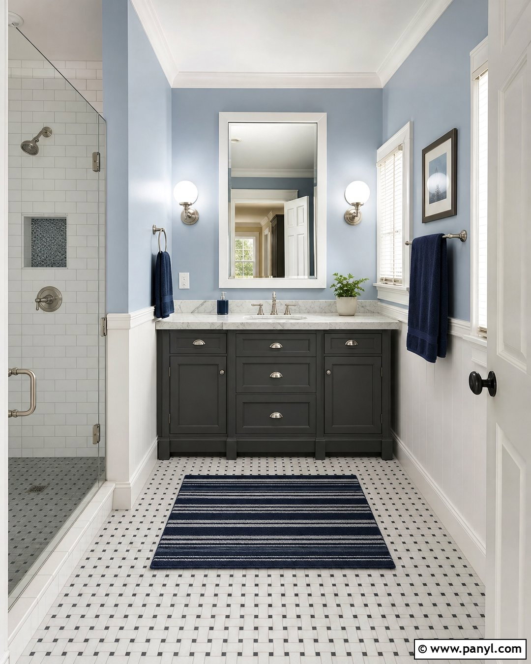 Powder Blue Bathroom Walls - 35 grey vanity bathroom wall colors