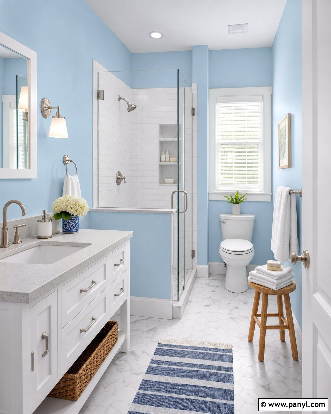 Powder Blue Bathroom Walls - 20 Best Colors For Bathroom Walls