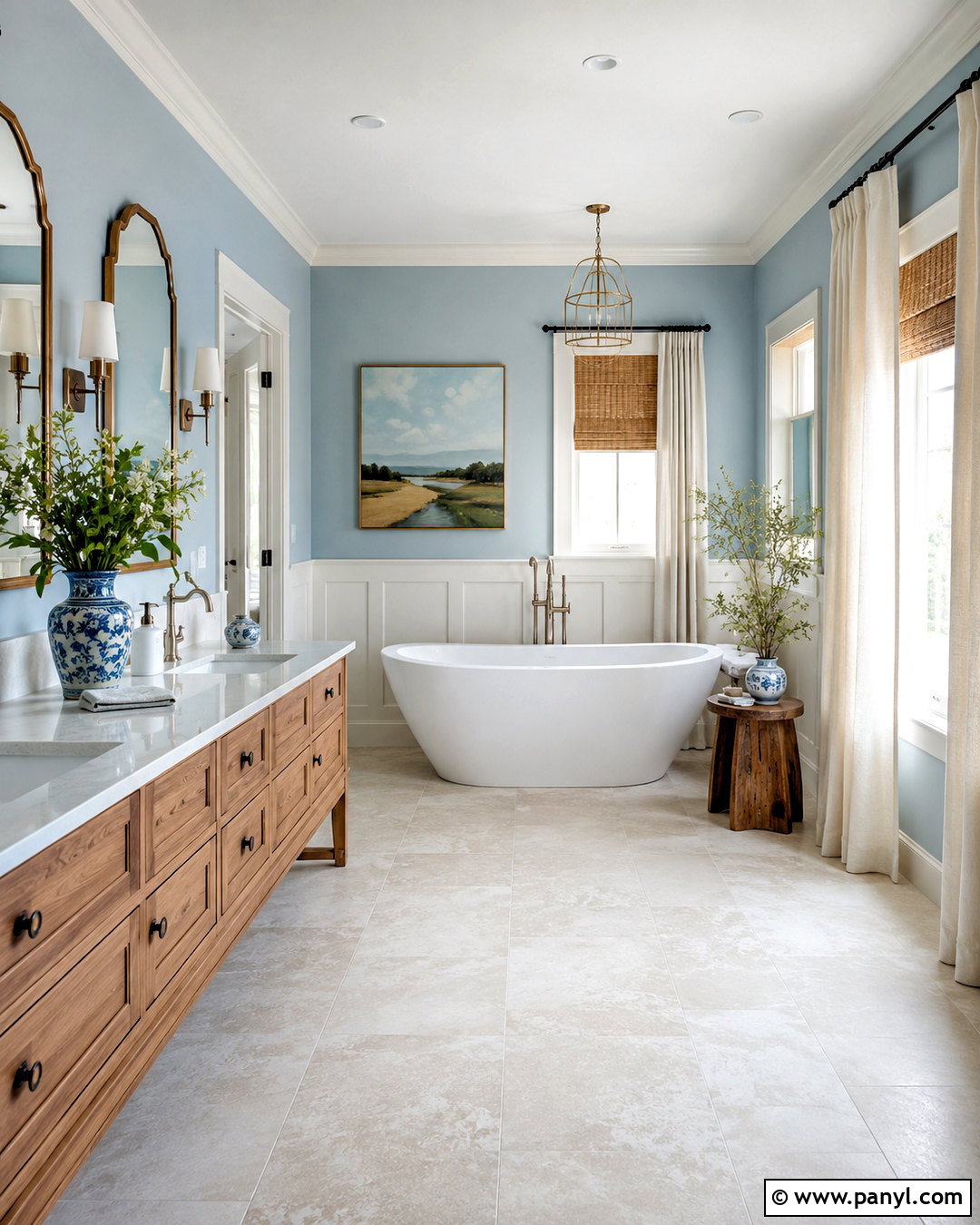 Powder Blue Bathroom With Freestanding Tub - 20 powder blue bathroom ideas