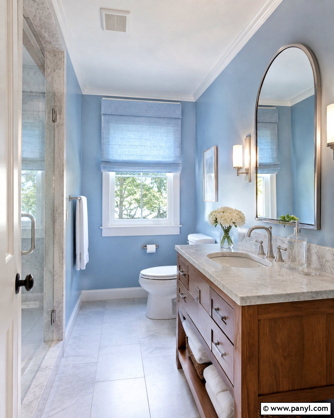 Powder Blue Bathroom With Marble - 20 powder blue bathroom ideas