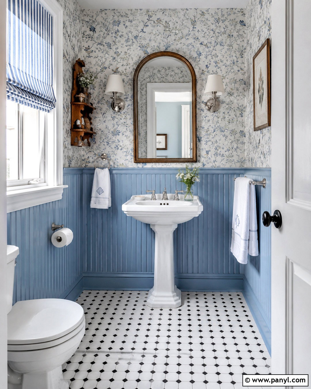 Powder Blue Bathroom With Wainscoting - 20 powder blue bathroom ideas