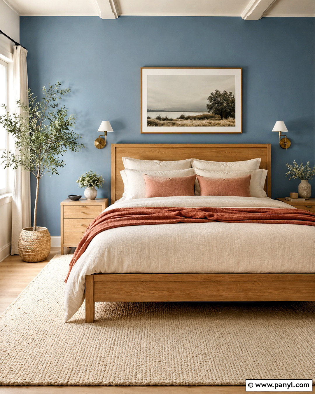 Powder Blue Bedroom Accent Wall - 40 Blue Accent Wall Ideas